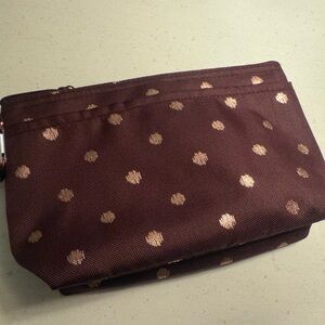 Thirty-One Clear clip pouch in twinkling plum